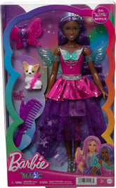 Barbie 7-Inch Long Hair Brooklyn Doll With 2 Fantasy Pets & Dress, From A Touch Of Magic For Kids Ages 3+